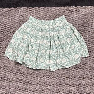 American Eagle Mini Floral Pleated Lined Sz S Y2K Whimsical Boho Cotton Linen